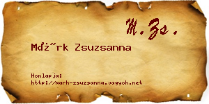Márk Zsuzsanna névjegykártya
